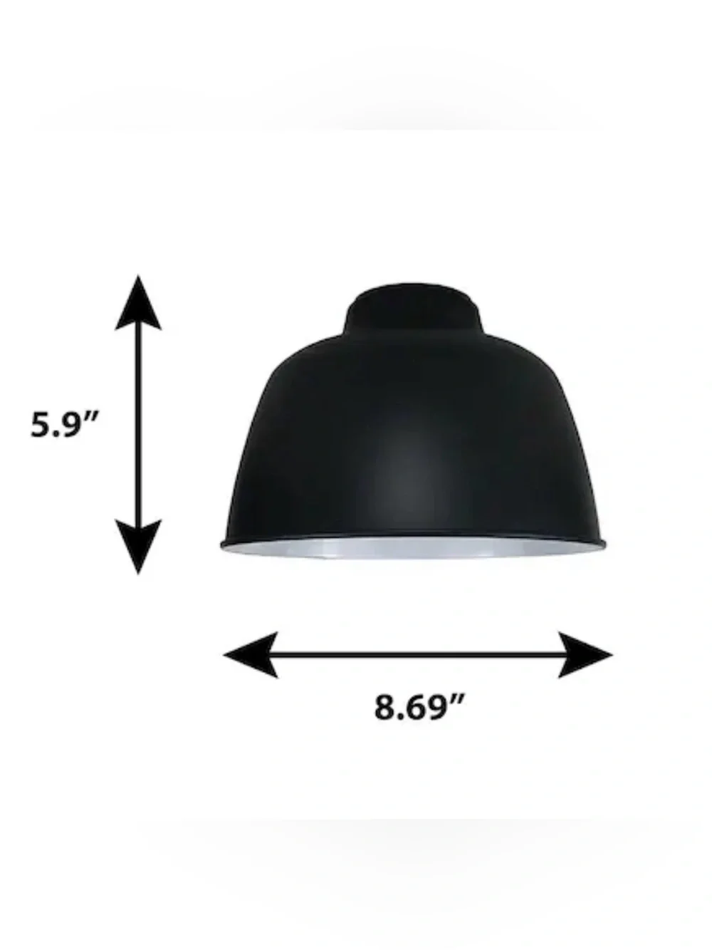Matte Black Bathroom Vanity Light SHADES ONLY (SET OF 3)